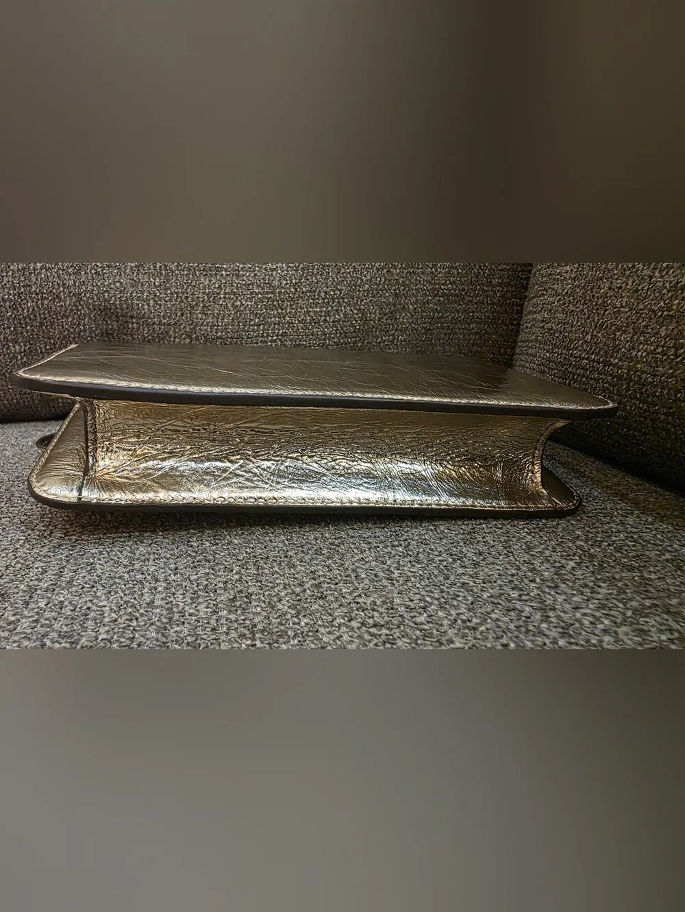 Tory Burch Metallic Gold/Silver Wristlet Clutch/ Shoulder Bag